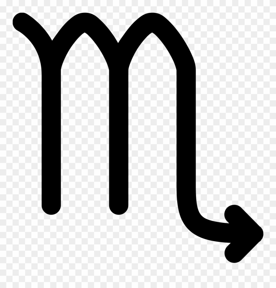 This Icon Looks Like Lower Case Alphabet M For Which - Scorpio Icon Clipart