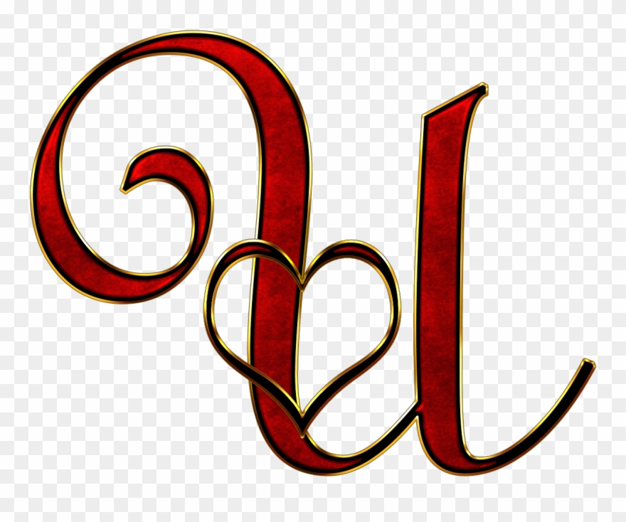 Valentine Capital Letter U Clipart