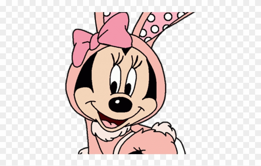 Easter Minnie Mouse Color Page Clipart