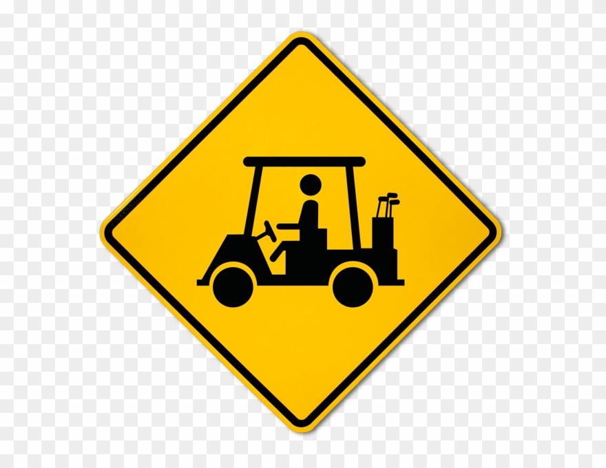 Golf Cart Crossing Sign - You Know What Yes You Can Clipart
