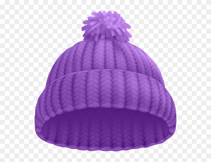 Purple Winter Hat Png Clip Art Image - Beanie Clipart Transparent Png