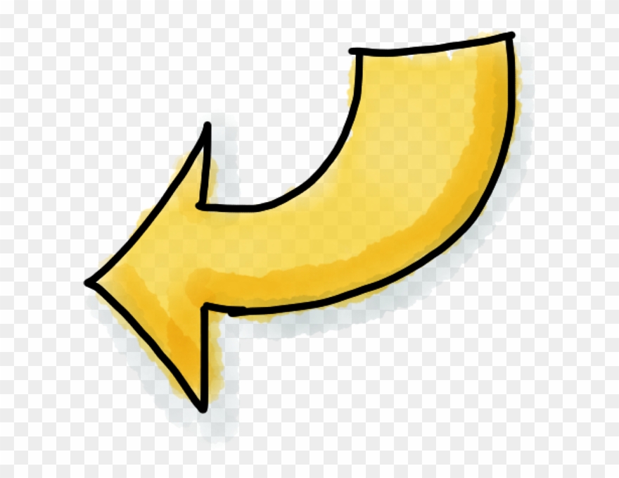 Gebogener Pfeil Von Rechts Oben Nach Links Unten - Arrow Clipart