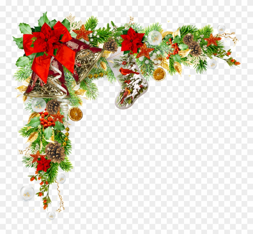 Coins,bordures,noel - Christmas Day Clipart