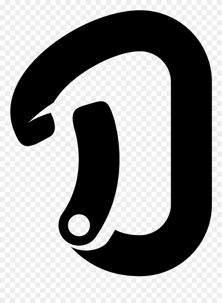 The Carabiner Image Is A A Curved Piece Of Metal - Icon Carabiner Clipart