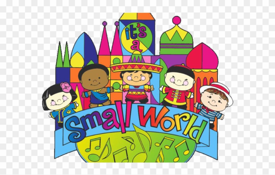 Lasagne Clipart Cartoon - It's A Small World Background - Png Download