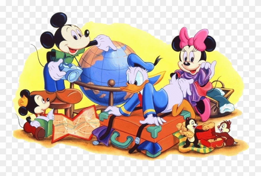 Bandiera Rossa In Movimento - Mickey Mouse And Friends Clipart
