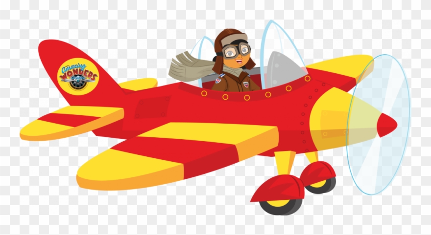Unique Jet Clipart Toy Plane Pictures - Amelia Earhart Plane Cartoon - Png Download