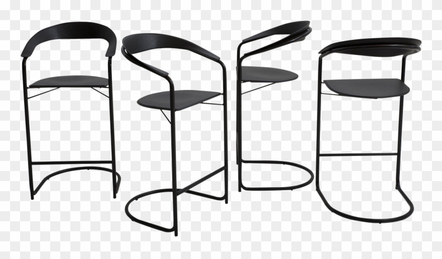 Set Of Italian Leather Barstools In The Style Of Anton - Gebrüder Thonet Clipart