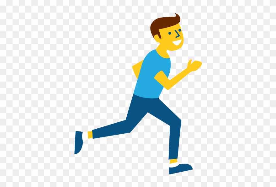 Mb 034 Person Running - People Cartoon Gif Run Clipart
