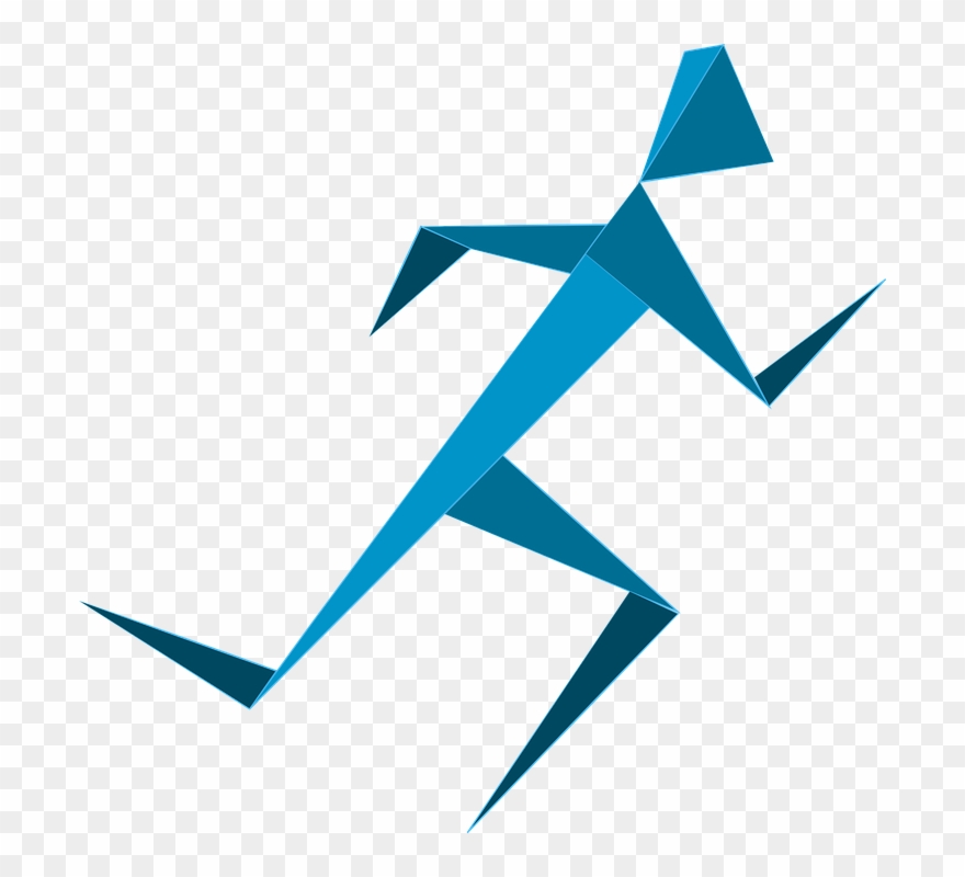 Sport Graphic 25, Buy Clip Art - Blue Running Man - Png Download