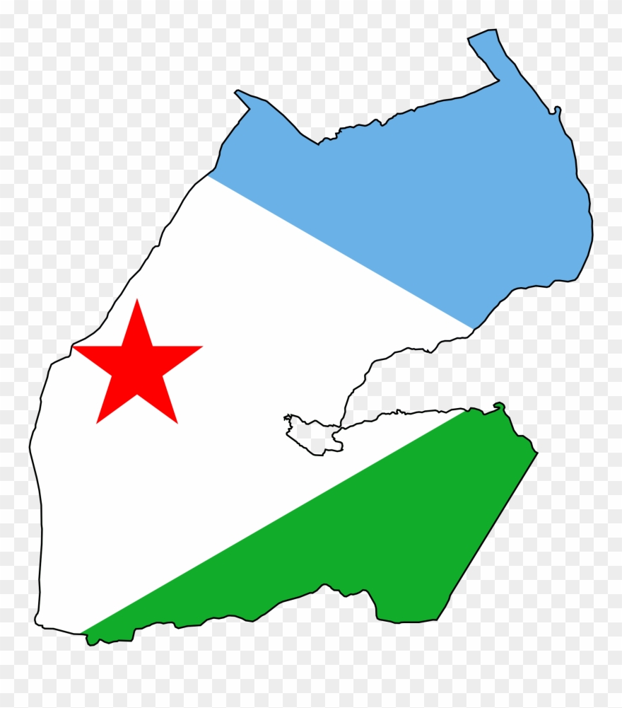 Map Flag Clipart Student - Map Of Djibouti - Png Download