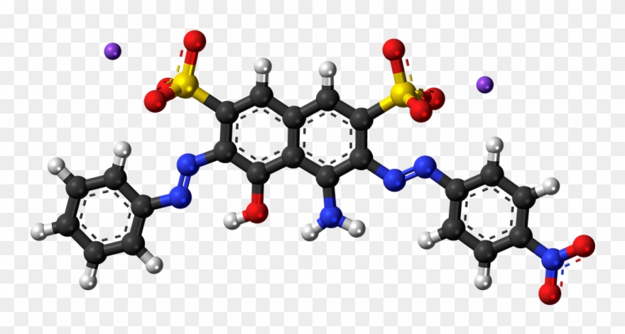 Amido Black 10b Molecule Sodium Png Image - Amido Black 3d Structure Clipart