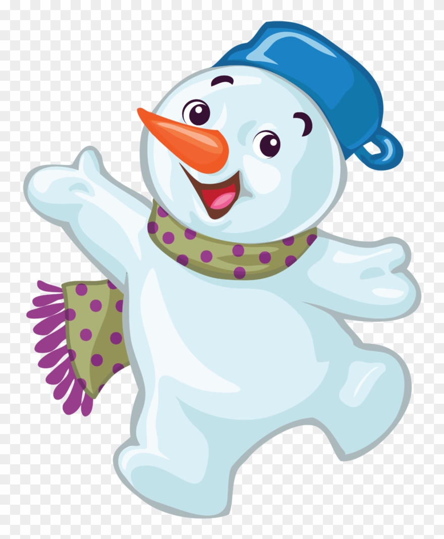 Snegov110 - Cartoon Christmas Snowmen Clipart
