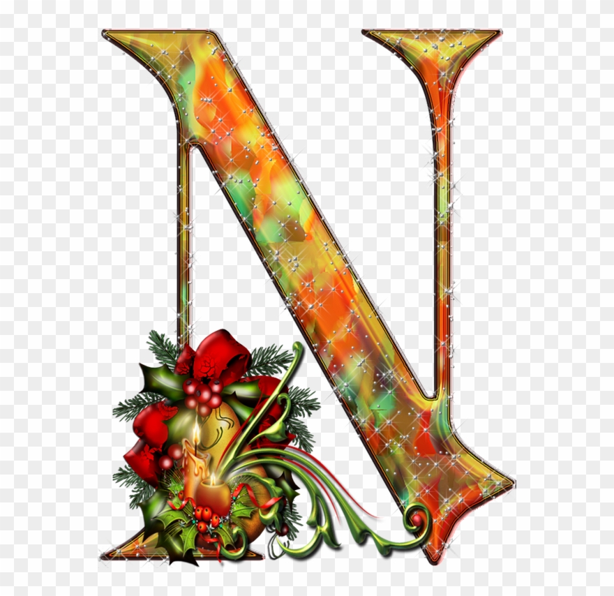Alphabet De Noel 18 11 - Christmas Alphabet Letter 1 With Design Clipart