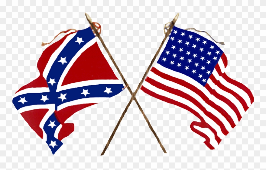 The War Of Brothers Civil War - Stars And Stripes And Stars And Bars Clipart