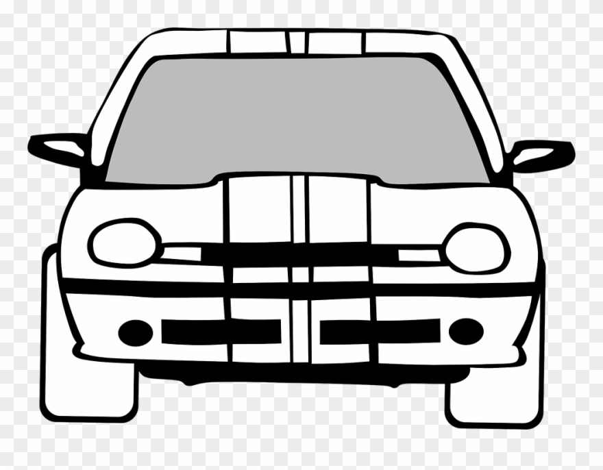 Black And White Car Clipart 24, Buy Clip Art - Vektor Mobil Dari Depan - Png Download