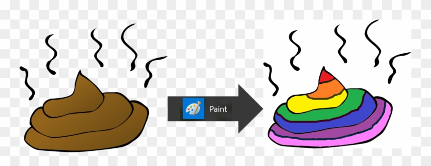 Paint, L'outil Idéal Pour Transformer Le Caca - Custom Poop Shower Curtain Clipart