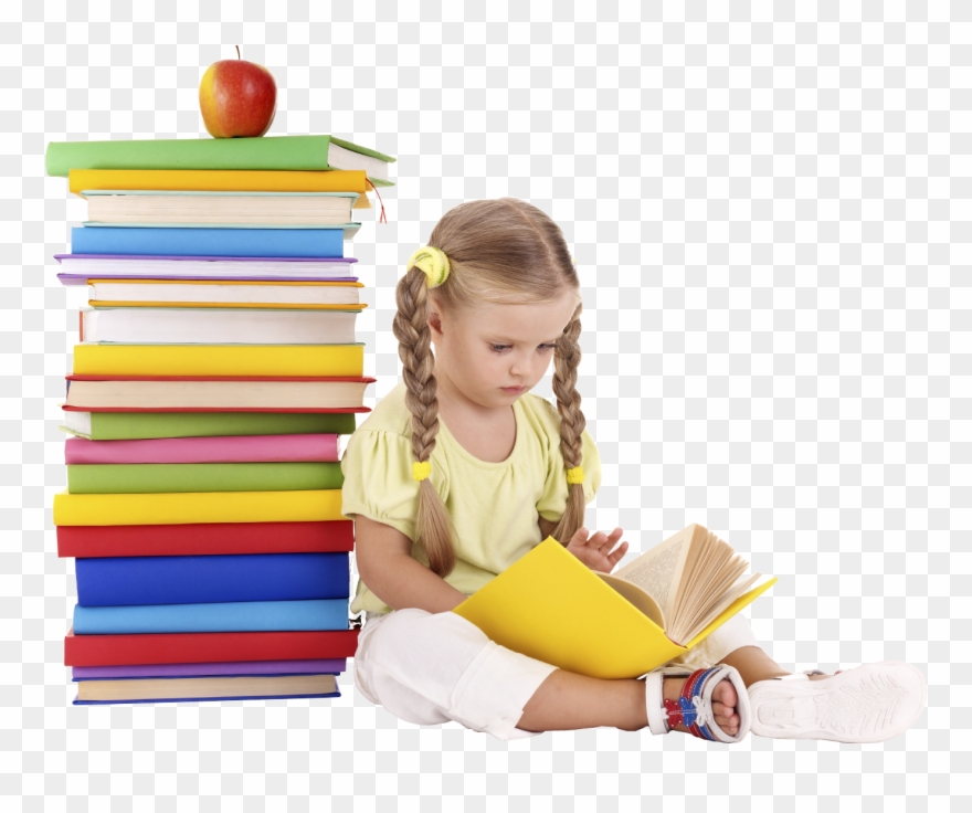 Dernière Séance De La Saison Bébés Lecteurs - Child Reading Clipart