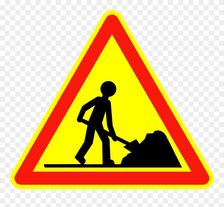 Big Image - Panneau Travaux Png Clipart