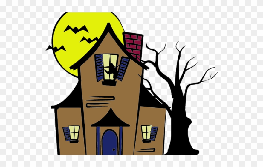 Windows Clipart Haunted House - Haunted House Drawings Easy - Png Download