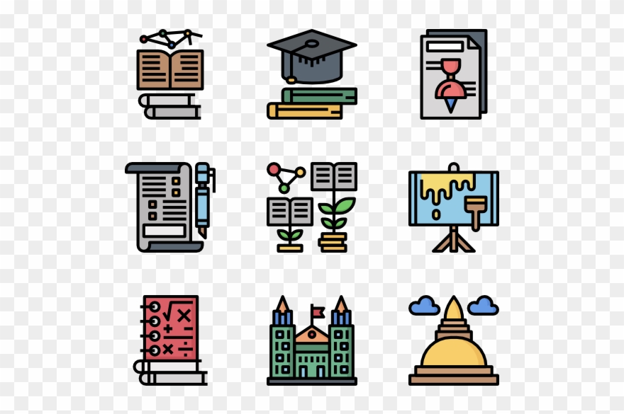 Education - Icon Line Art Food Delivery Clipart