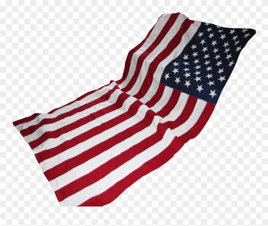 Vintage Us American 50 Star Flag 5' By 9 1/2' Valley - Sock Clipart