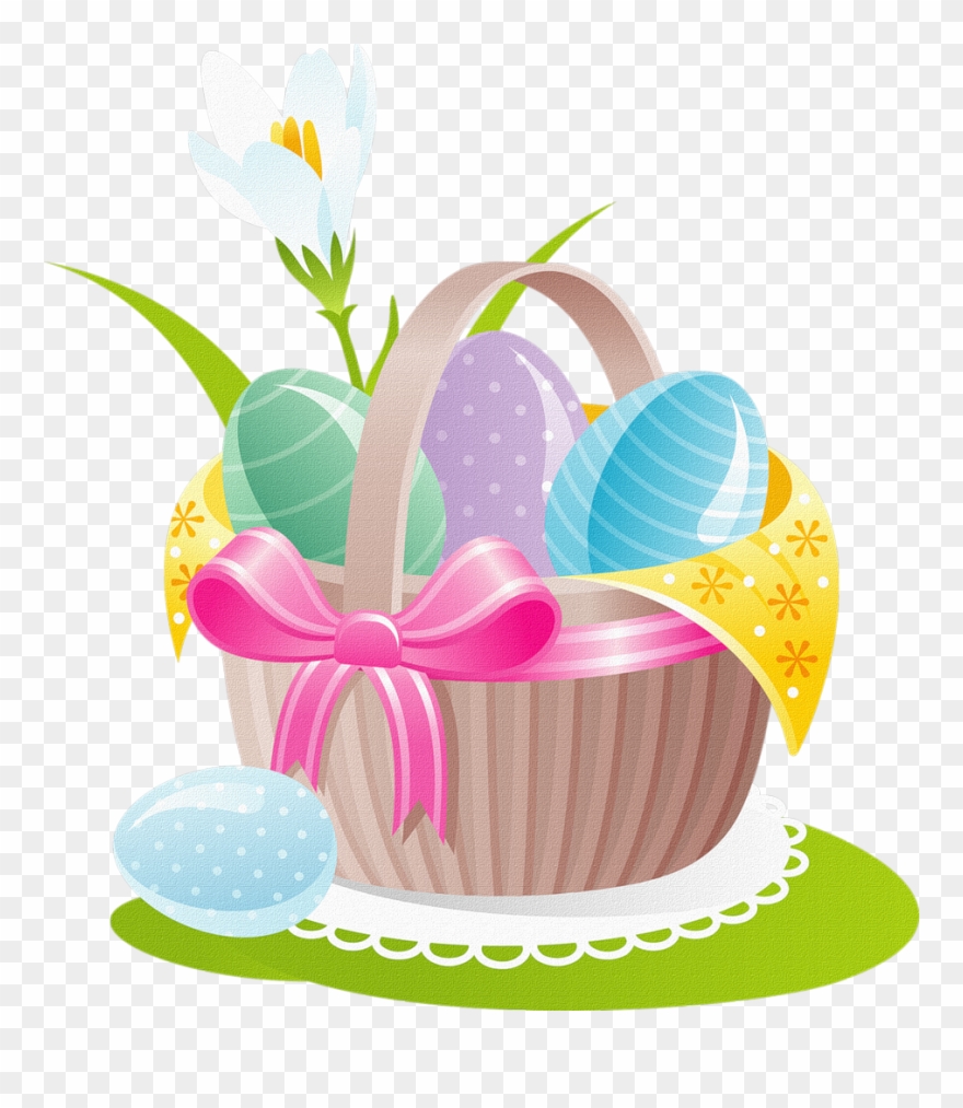 Easter Egg Basket Large Tote Bag, Natural, Large Clipart