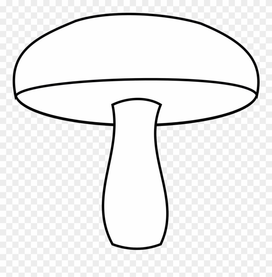 Héraldique Meuble Champignon - Champignon Clipart Schwarz Weiß - Png Download