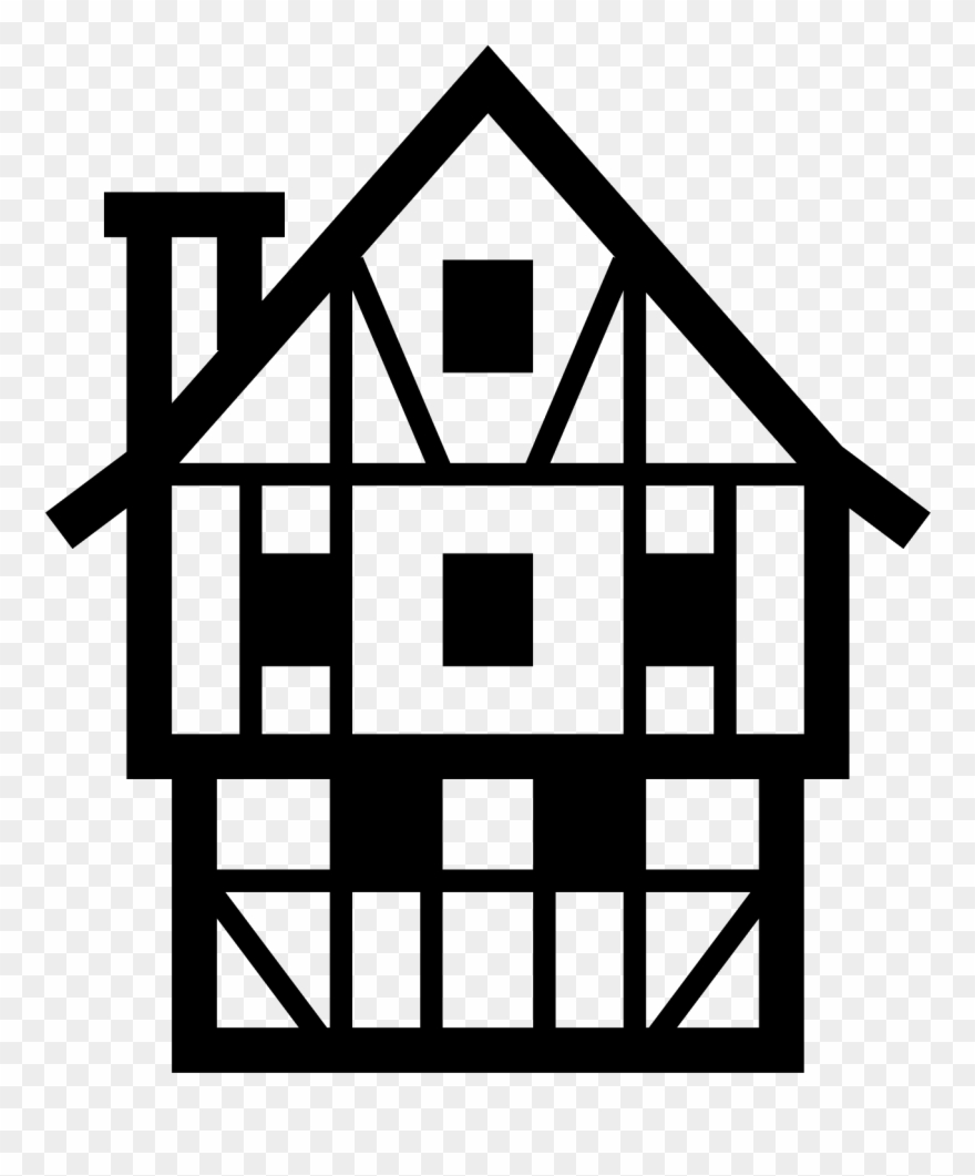 Maison Allemande Icon - German House Icon Clipart
