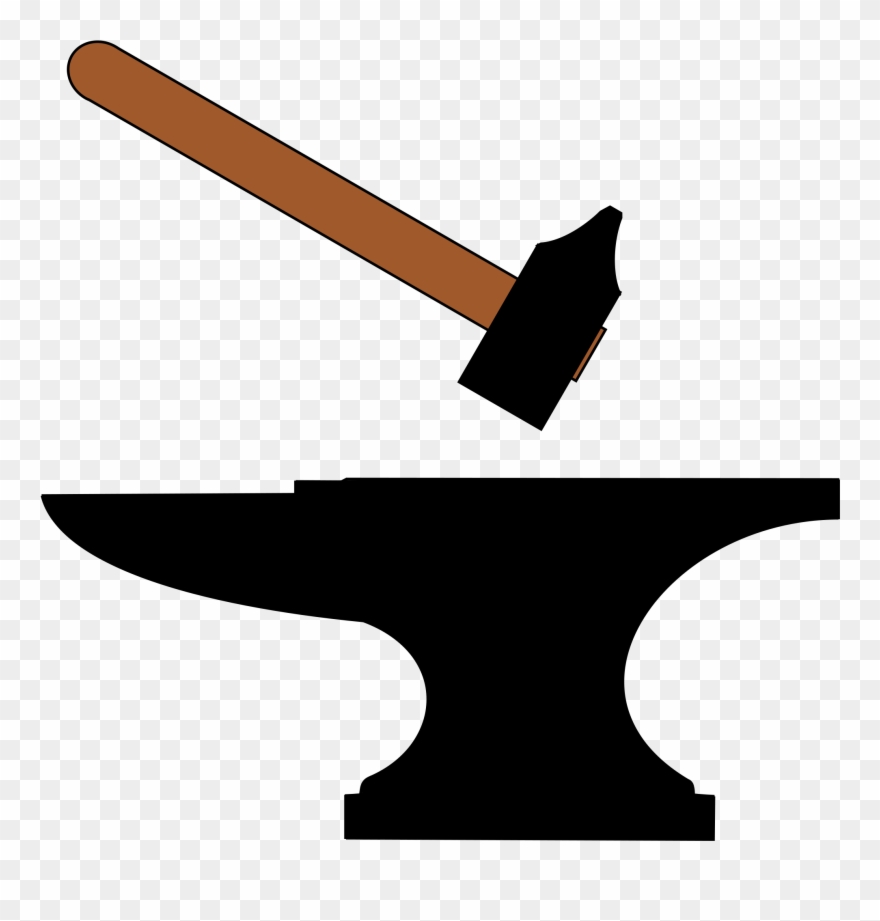 Open - Hammer And Anvil Clip Art - Png Download