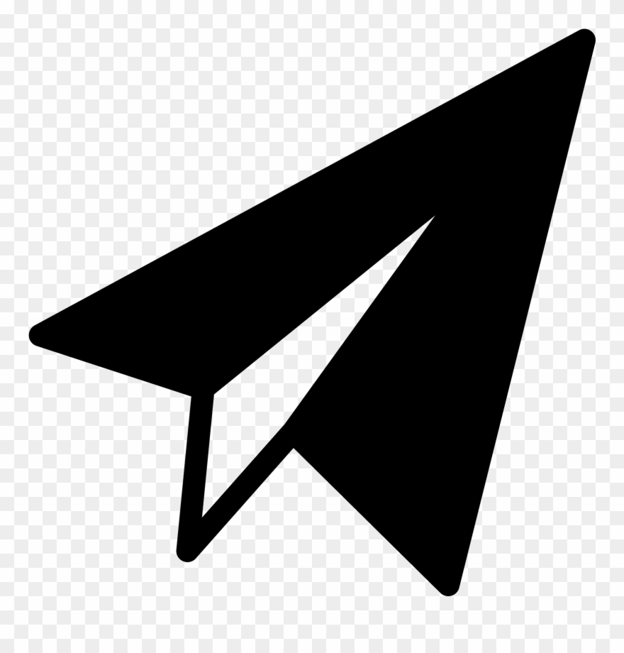 Avion En Papier Icon - Paper Plane Icon Png Clipart