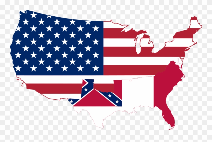 Memorial Day Clip Art 19, Buy Clip Art - Confederate States Map Flag - Png Download