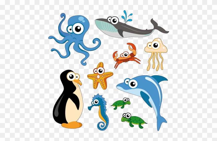 Animaux Marins - Drawing Clipart