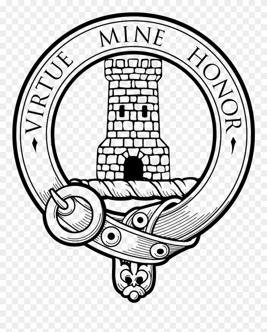 High-resolution Monochrome Badge - Maclean Clan Clipart