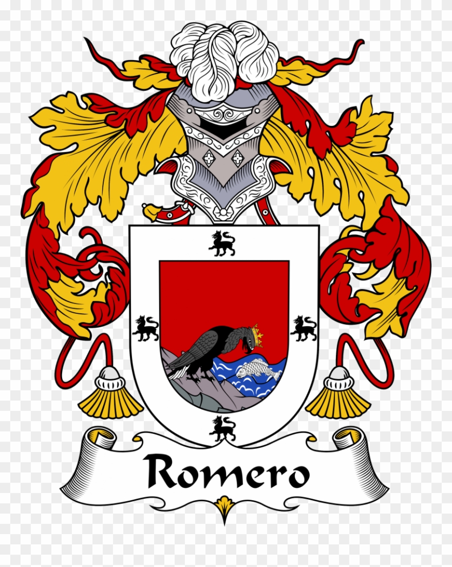 Romero Coat Of Arms, Romero Family Crest, Romero Escudo - Escudo De La Familia Castro Clipart