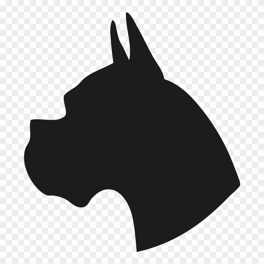 Silhouette Of A Dog Head Clipart