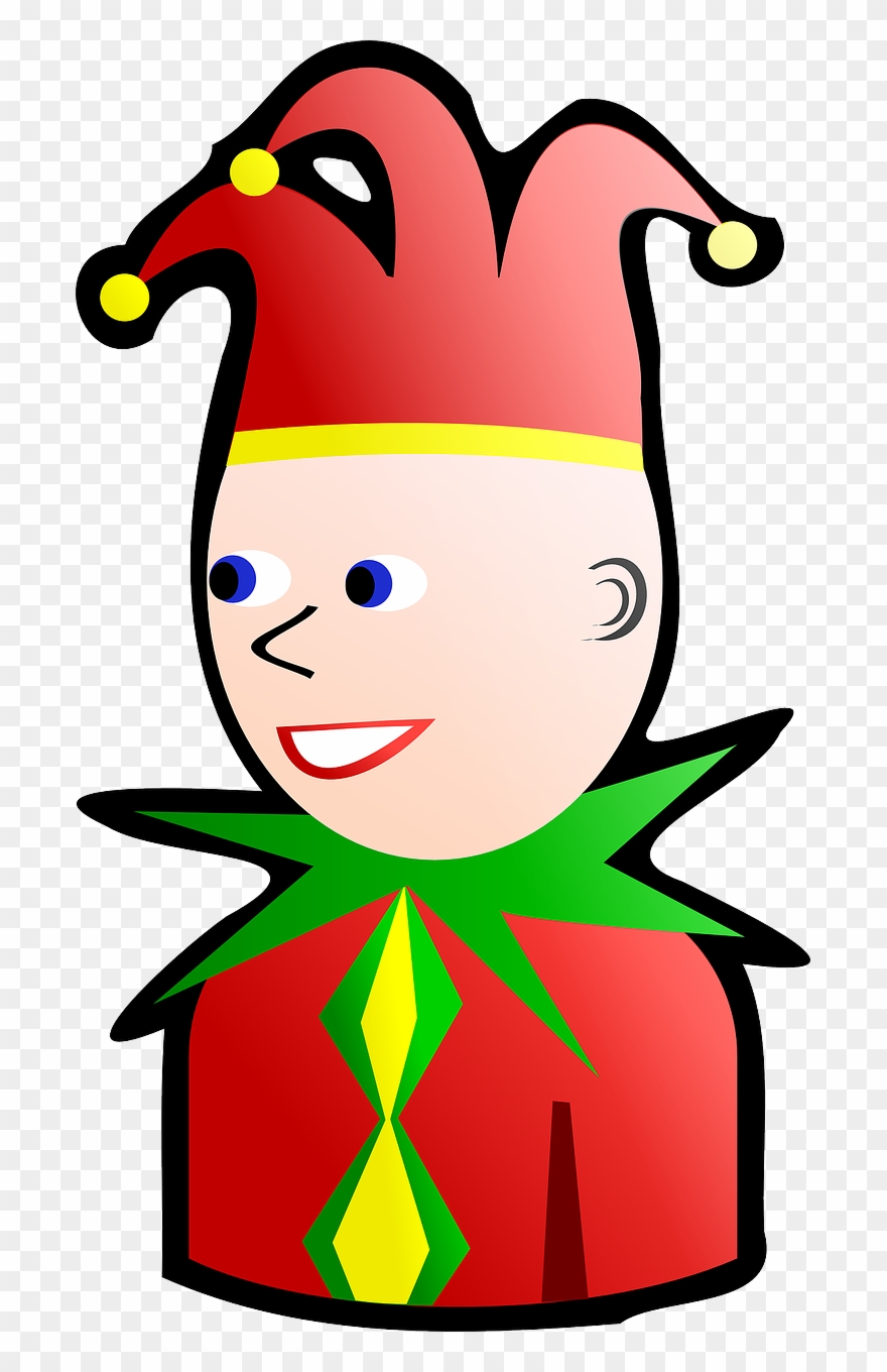 Clown Joker Face Funny Fool Png Image - Joker Playing Card Clipart