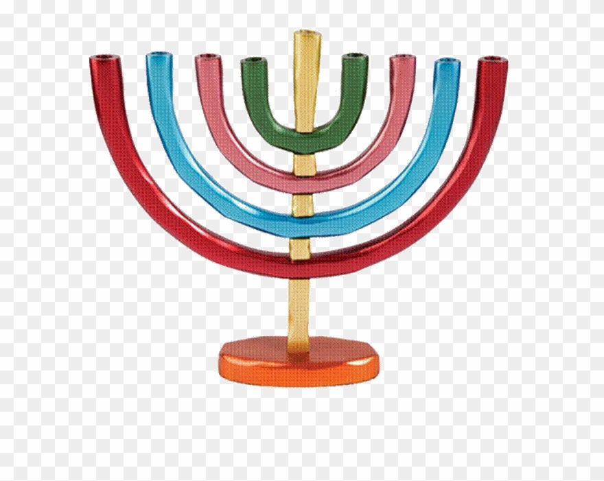 Artwork From The Book - Yair Emanuel Anodized Aluminum Hanukkah Menorah - Colorful Clipart