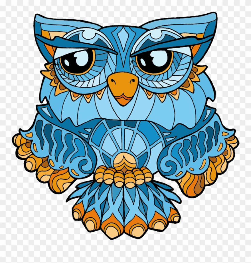 Colormania With Adult Coloring Pages Continues - Mewarnai Gambaran Burung Hantu Clipart