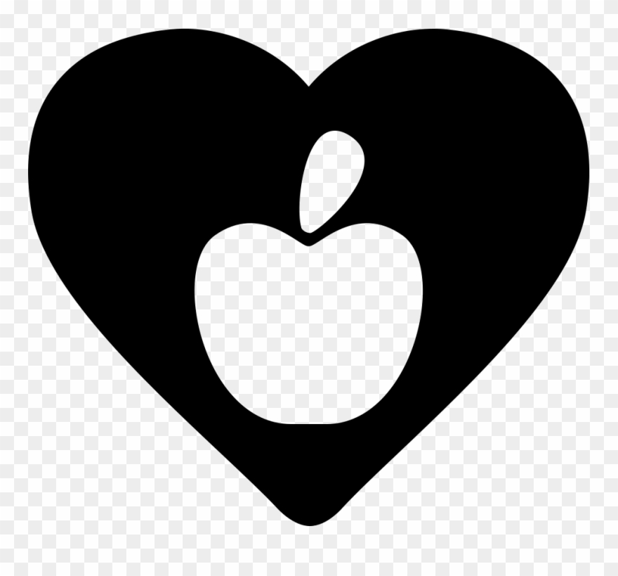 Apple In A Heart Comments - Ville De Saint Etienne Clipart