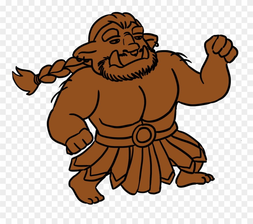 A Big Strong Orc With A Caring Personality - Illustration Clipart