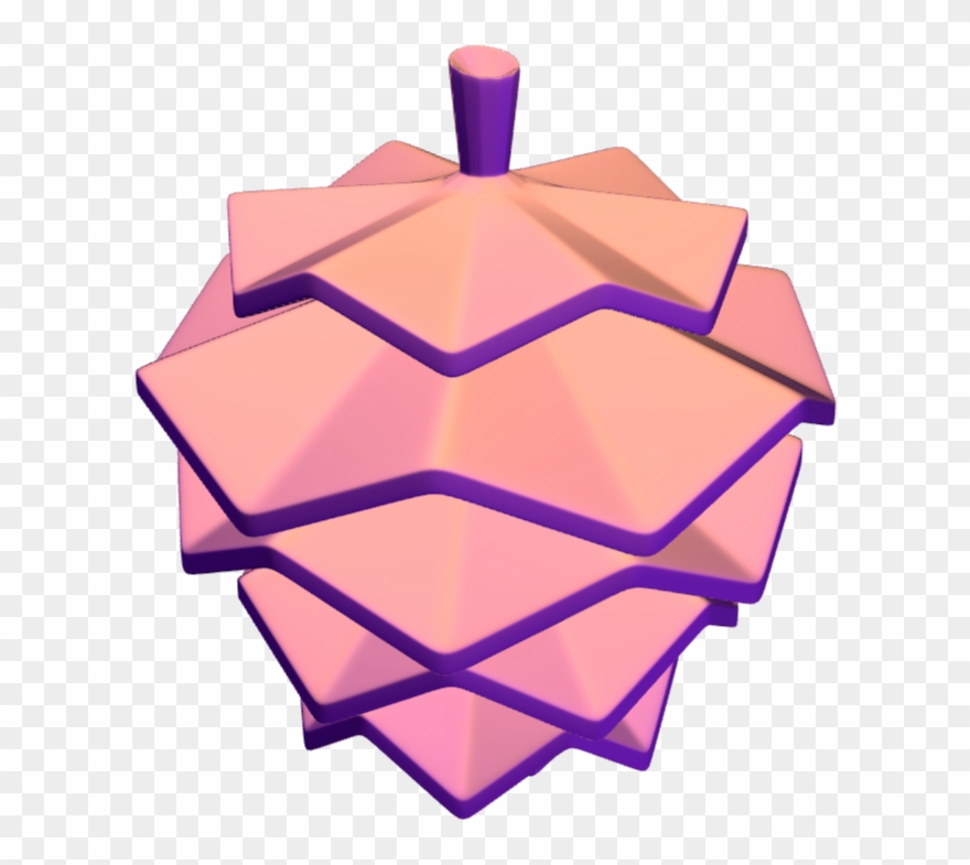 Lowpoly Pinecone - Low Poly Clipart