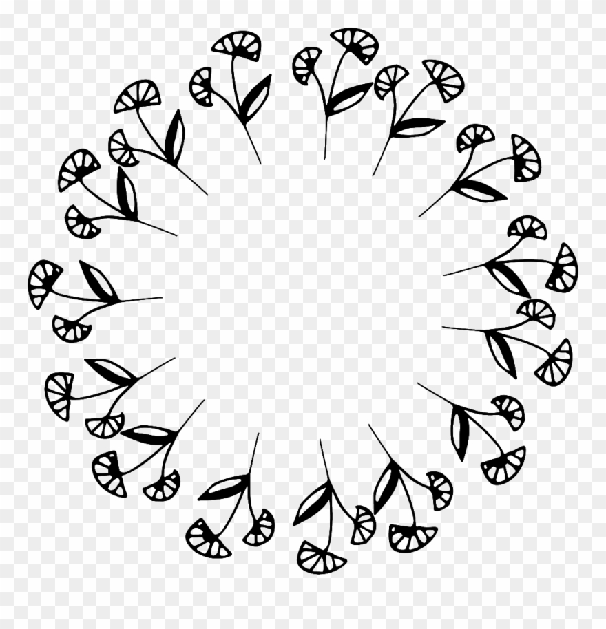 Hand Painted Garland Free Buckle Black And White Garland - Black Clipart