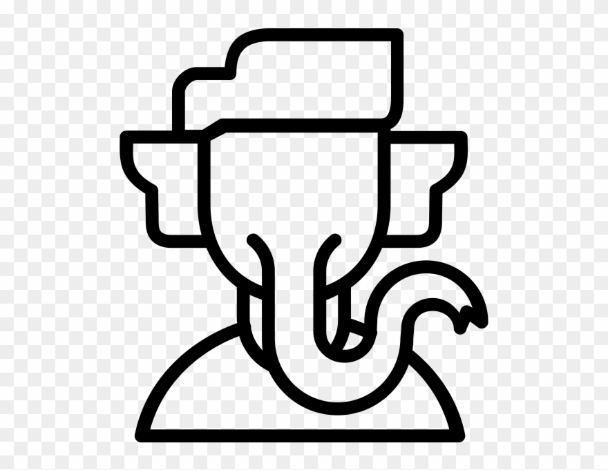 Ganesha Rubber Stamp - God Clipart