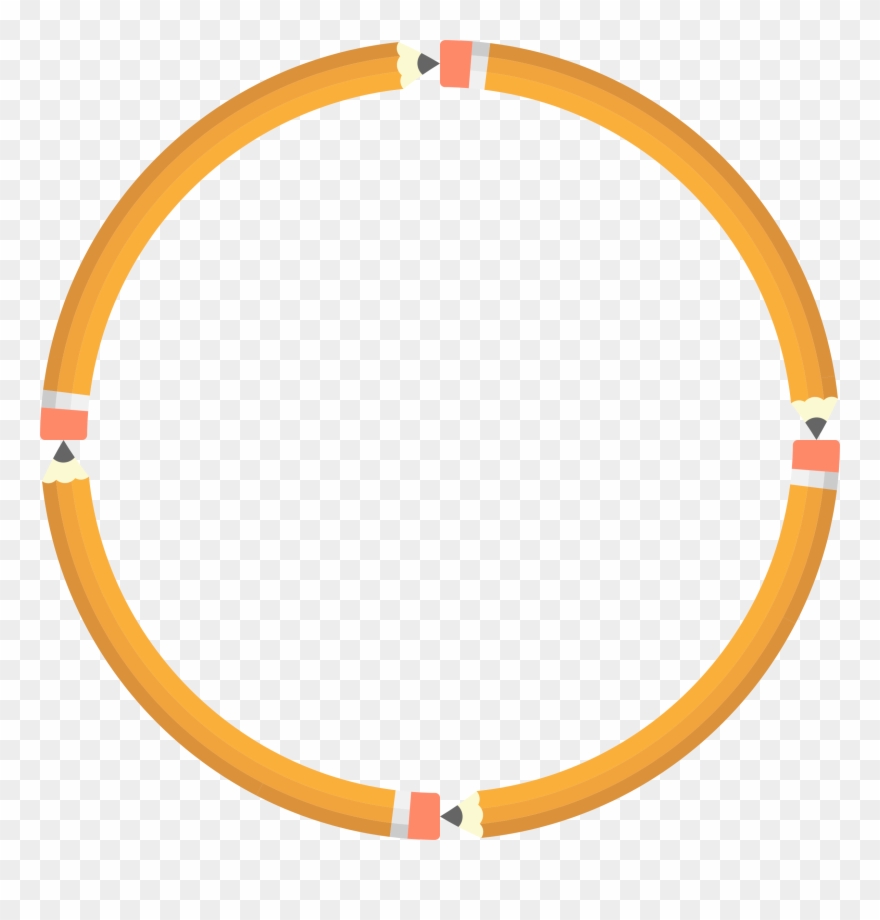 Teacher Pencil Cliparts 1, Buy Clip Art - Orange Circle Outline Png Transparent Png