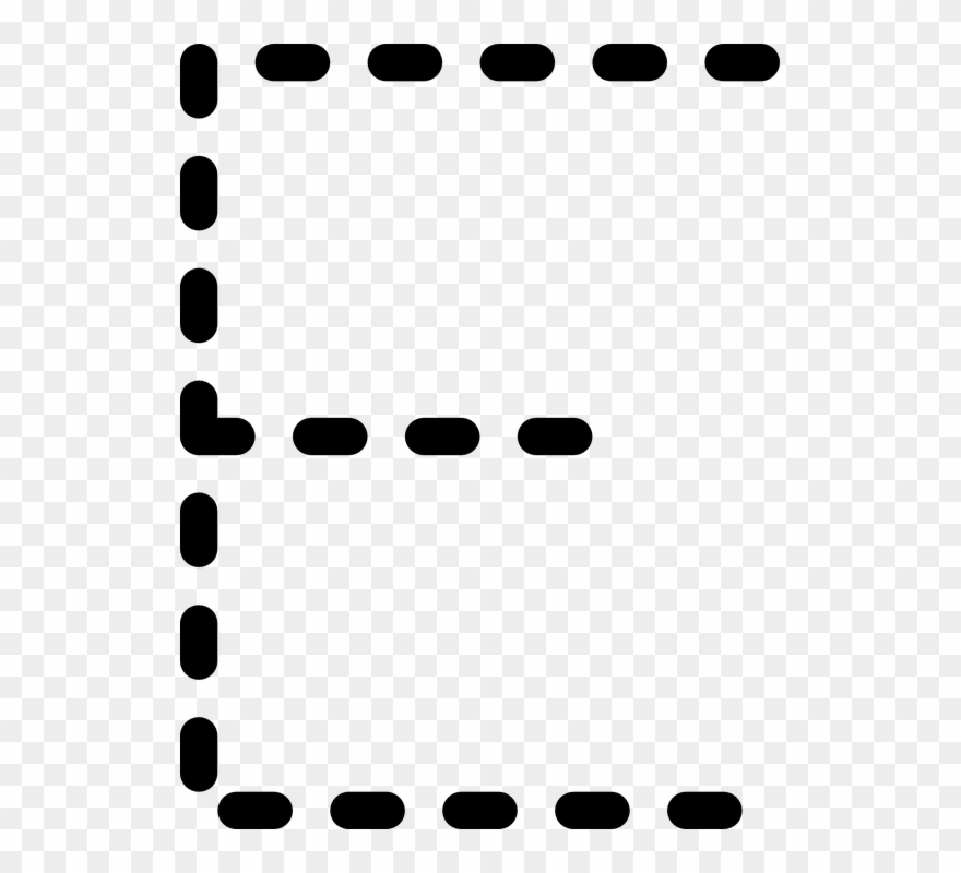 Letter E Tracing Clipart - Png Download
