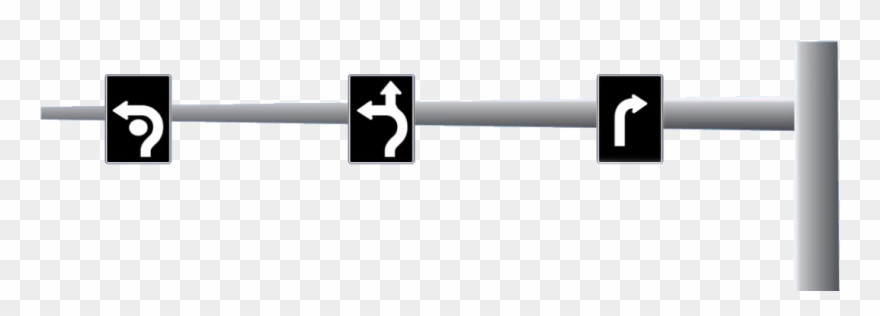 Overhead Lane Markings Street Sign - Lane Clipart