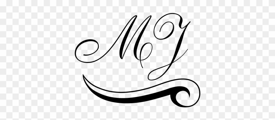 Favorite - M Initial In Black Script Mousepad Clipart