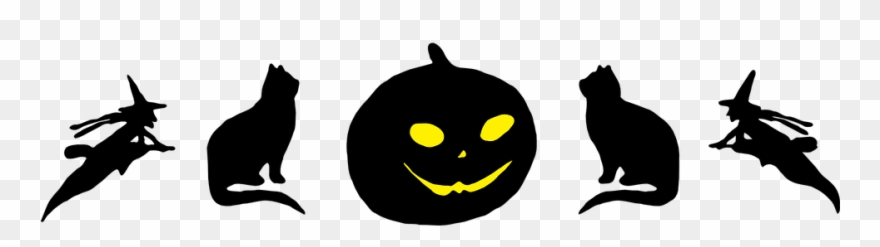 Halloween Black Cat Pictures 7, Buy Clip Art - Jack O Lantern Silhouette Cartoon - Png Download