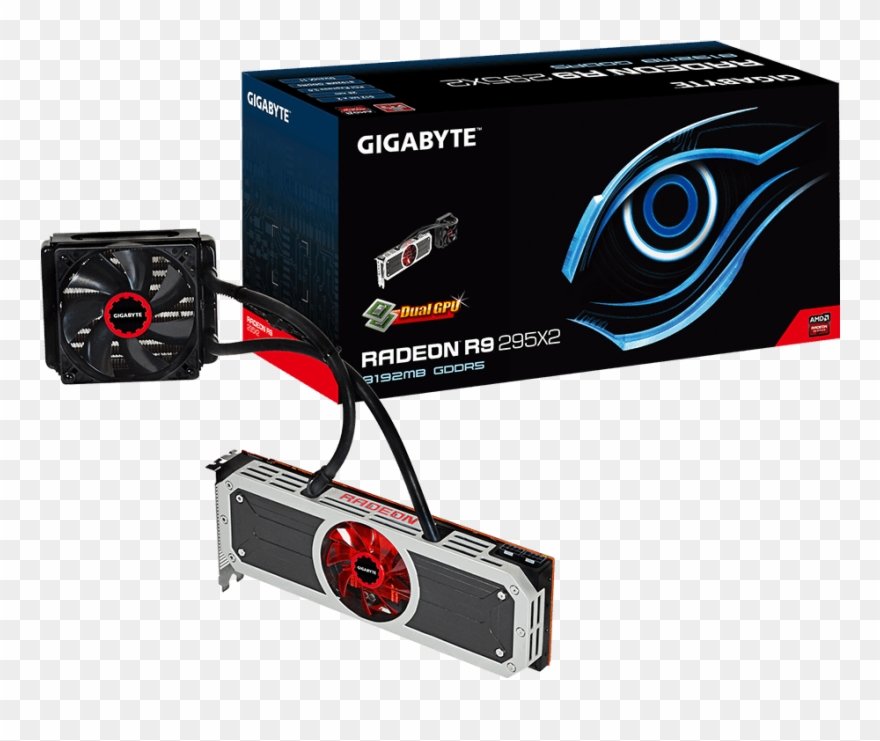 Gv R9295x2 8gd B - Gigabyte Radeon R9 295x2 Black 8 Gb Clipart